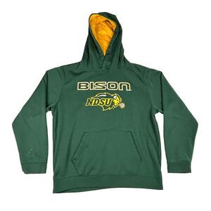 NDSU North Dakota State Bison Hoodie Sweatshirt Green Gold Pullover Adult Small